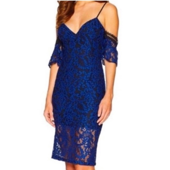 NWT BARDOT TEAGEN LACE OFF SHOULDER DRESS - Picture 8 of 14